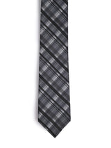 BLACK & GREY PLAID TIE