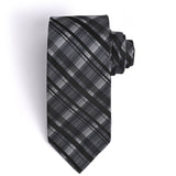BLACK & GREY PLAID TIE