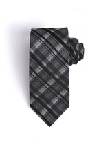 BLACK & GREY PLAID TIE