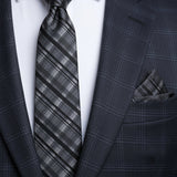 CLASSIC PLAID TIE WITH POCKET SQUARE