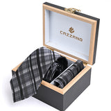 CLASSIC PLAID TIE WITH POCKET SQUARE