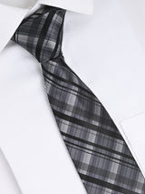 BLACK & GREY PLAID TIE