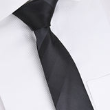 BLACK TIE WITH POCKET SQUARE