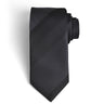 BLACK TEXTURED STRIPED NECKTIE