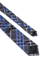 BLUE DIAGONAL PLAID NECKTIE