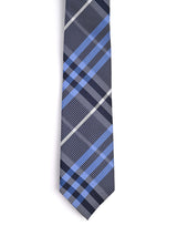 BLUE DIAGONAL PLAID NECKTIE