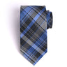 BLUE & GREY PLAID CHECK TIE