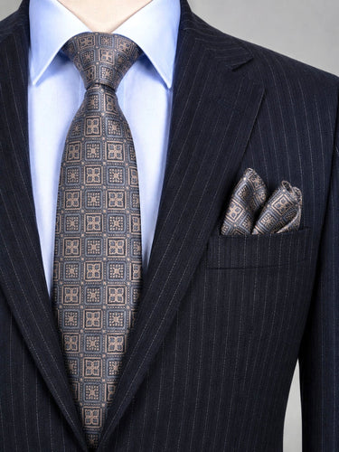 GREY CHECKERED TIE