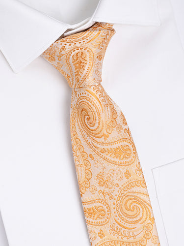 CHAMPAGNE GOLD JACQUARD NECKTIE