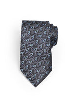 CHARCOAL SILVER MOTIF NECKTIE