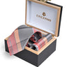 CORAL GREY TIE WITH POCKET SQUARE