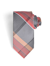 CORAL RED DIAGONAL STRIPED TIE