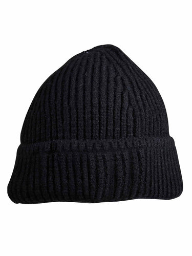 Black Luxury Wool Knit Cap for Men | Cazzano Premium Winter Essentials