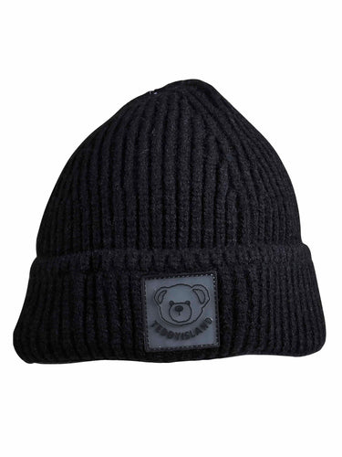Black Luxury Wool Knit Cap for Men | Cazzano Premium Winter Essentials