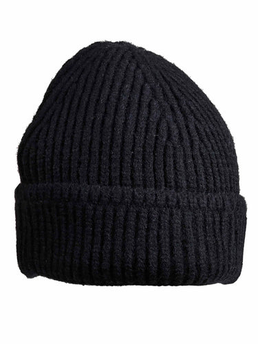 Black Luxury Wool Knit Cap for Men | Cazzano Premium Winter Essentials