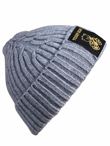 Cazzano Men Grey Premium Woollen Beanie Cap for Winter