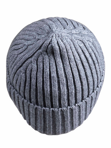 Cazzano Men Grey Premium Woollen Beanie Cap for Winter