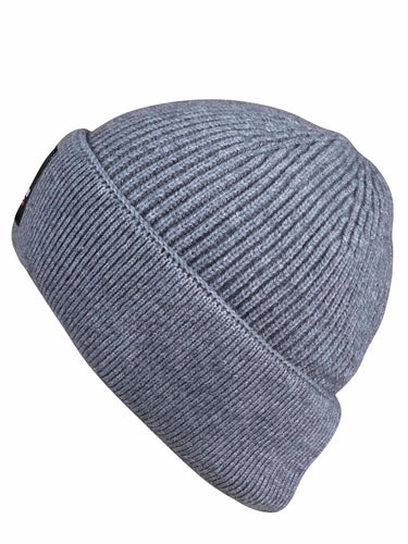 Cazzano Classic Grey Wool Beanie | Warm Knitted Winter Hat for Men