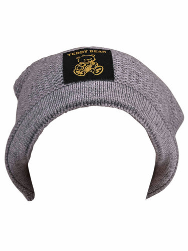 Cazzano Men Grey Color Woollen Beanie | Versatile Winter Accessory