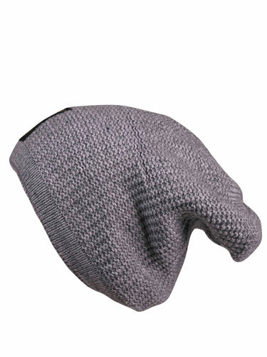 Cazzano Men Grey Color Woollen Beanie | Versatile Winter Accessory