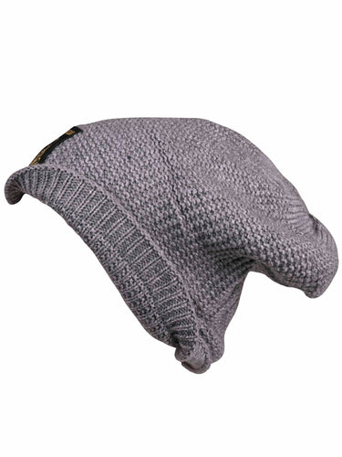 Cazzano Men Grey Color Woollen Beanie | Versatile Winter Accessory