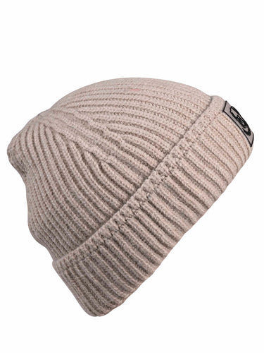 Cazzano Classic Beige Woollen Beanie | Warm Knitted Winter Hat for Men