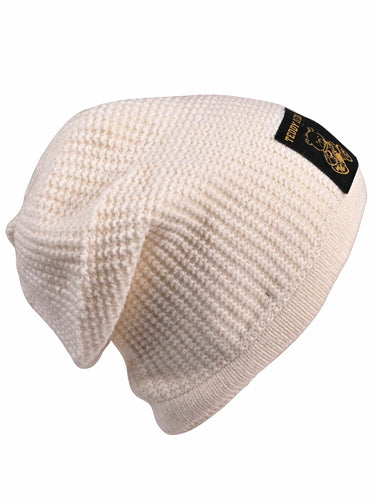 Cazzano Men Cream Woollen Beanie | Comfortable All-Day Winter Wear