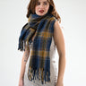 NAVY BROWN CHECKED STOLE