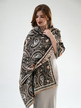 DARK BROWN PAISLEY STOLE