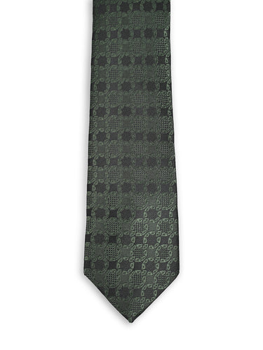 FOREST GREEN MOSAIC NECKTIE