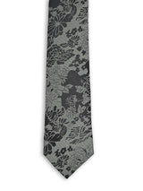 GRAPHITE BOTANICAL NECKTIE