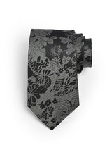 GRAPHITE BOTANICAL NECKTIE