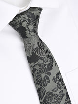 GRAPHITE BOTANICAL NECKTIE
