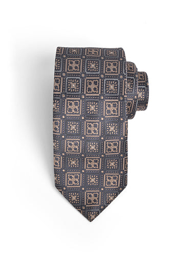 GREY CHECKERED TIE