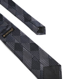 GREY PATCHWORK TIE 
