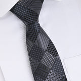GREY PATCHWORK TIE