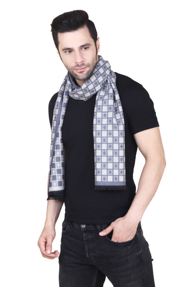 Cazzano Blue Designer Woolen Muffler – Luxury Neckwear for Professionals