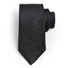 JET BLACK JACQUARD NECKTIE