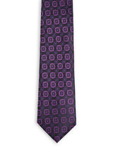 MIDNIGHT PURPLE MEDALLION TIE