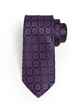 MIDNIGHT PURPLE MEDALLION TIE

