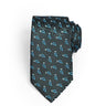 MOSAIC TEAL PEACOCK NECKTIE
