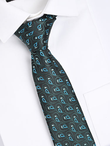 MOSAIC TEAL PEACOCK NECKTIE