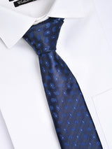 NAVY AZURE MOTIF PRINTED NECKTIE