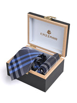 NAVY BLUE TIE WITH POCKET SQUARE