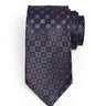 NAVY CRIMSON JACQUARD NECKTIE