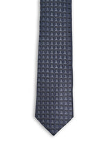 NAVY HERITAGE GRID NECKTIE