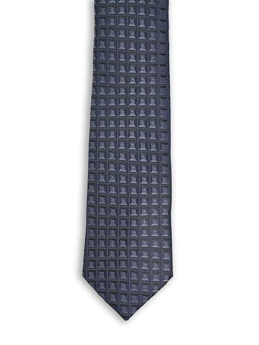 NAVY HERITAGE GRID NECKTIE