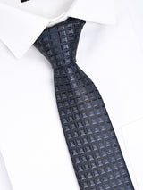 NAVY HERITAGE GRID NECKTIE