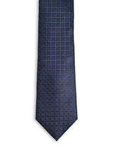 NAVY MOSAIC JACQUARD NECKTIE