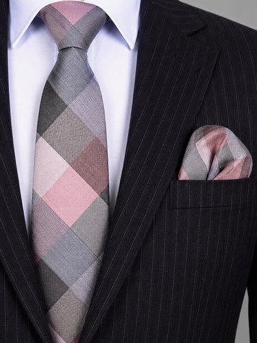 PASTEL TIE WITH POCKET SQUARE